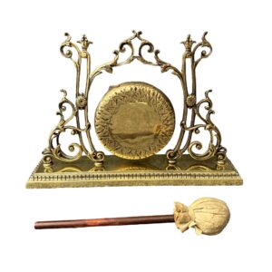 Early 1900s Brass Gong with Mallet