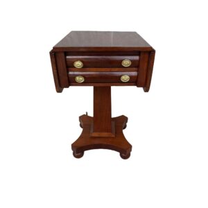 19th Century Empire Style Mahogany Two Drawer Dropside Stand