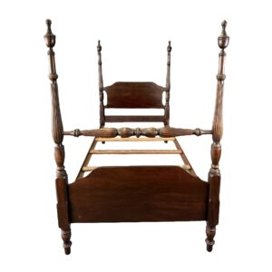 Four Poster Mahogany Twin Bed Frame