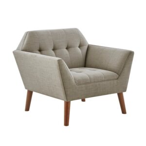 New Mid-Century Modern Style Lounge Chair in Light Grey