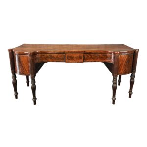 Monumental 18th Century Flamed Mahogany Sheraton Style Sideboard
