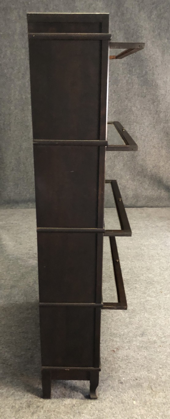 Early 1900s Mahogany Four-Stack Barrister Bookcase by Hale Furniture Early 1900s Mahogany Four-Stack Barrister Bookcase by Hale Furniture