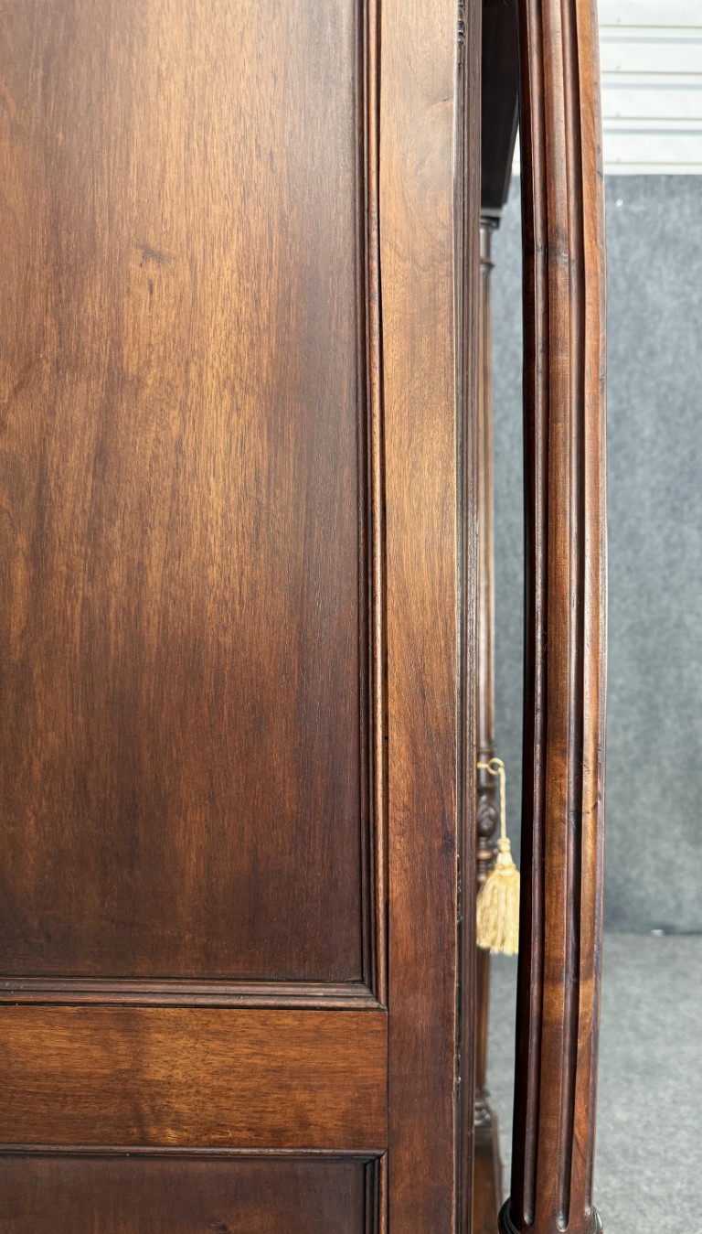 19th Century Solid Mahogany Carved Glass Door Bookcase 19th Century Solid Mahogany Carved Glass Door Bookcase
