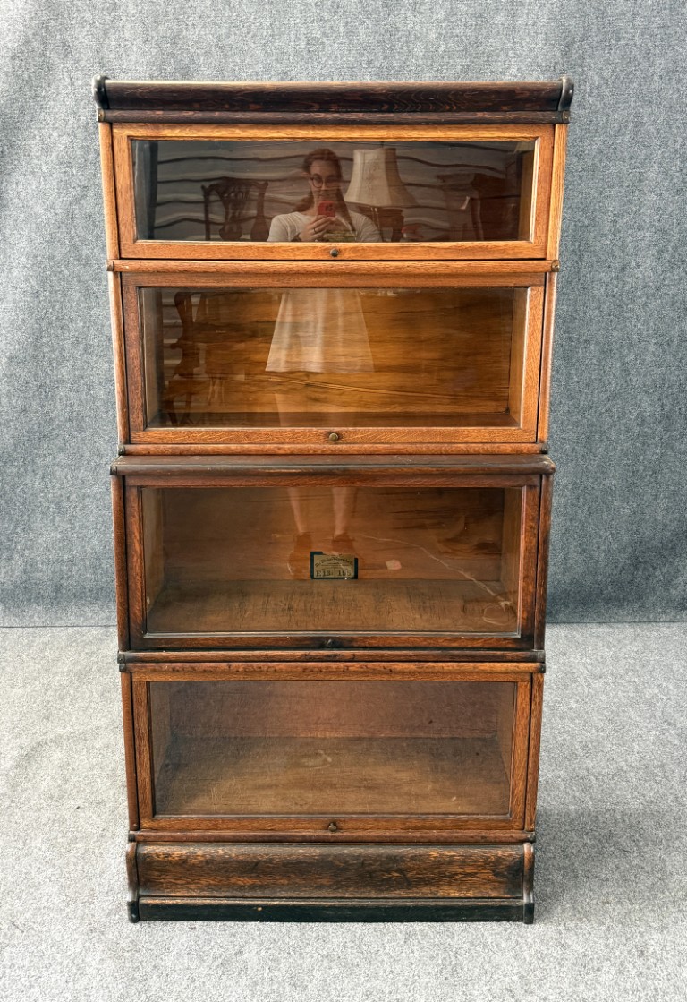 Early 1900's Globe-Wernicke Oak Four Stack Barrister Bookcase Early 1900's Globe-Wernicke Oak Four Stack Barrister Bookcase