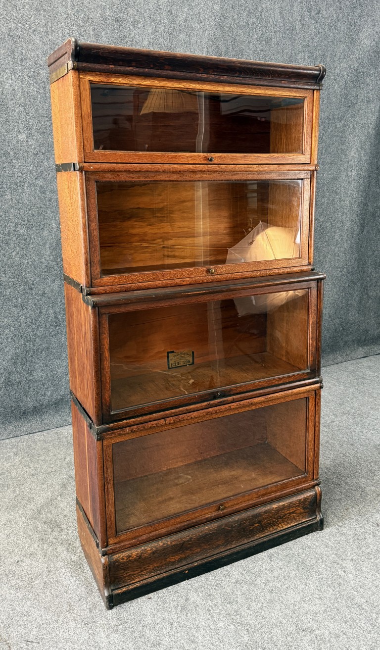 Early 1900's Globe-Wernicke Oak Four Stack Barrister Bookcase Early 1900's Globe-Wernicke Oak Four Stack Barrister Bookcase