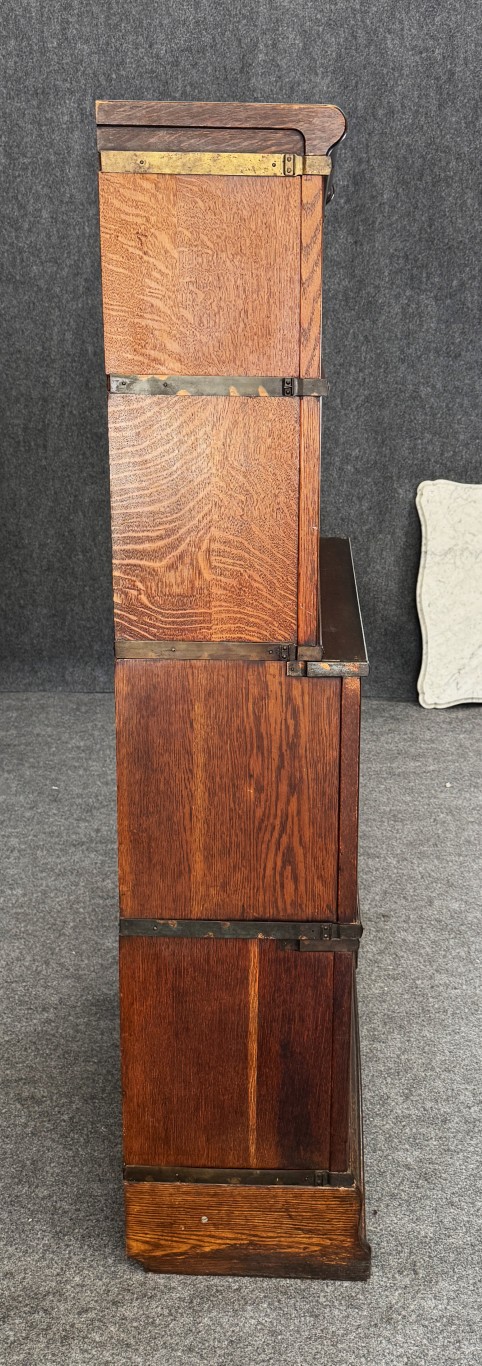 Early 1900's Globe-Wernicke Oak Four Stack Barrister Bookcase Early 1900's Globe-Wernicke Oak Four Stack Barrister Bookcase