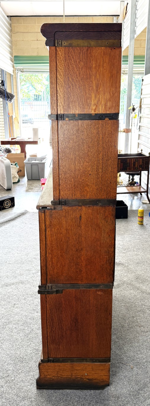 Early 1900's Globe-Wernicke Oak Four Stack Barrister Bookcase Early 1900's Globe-Wernicke Oak Four Stack Barrister Bookcase
