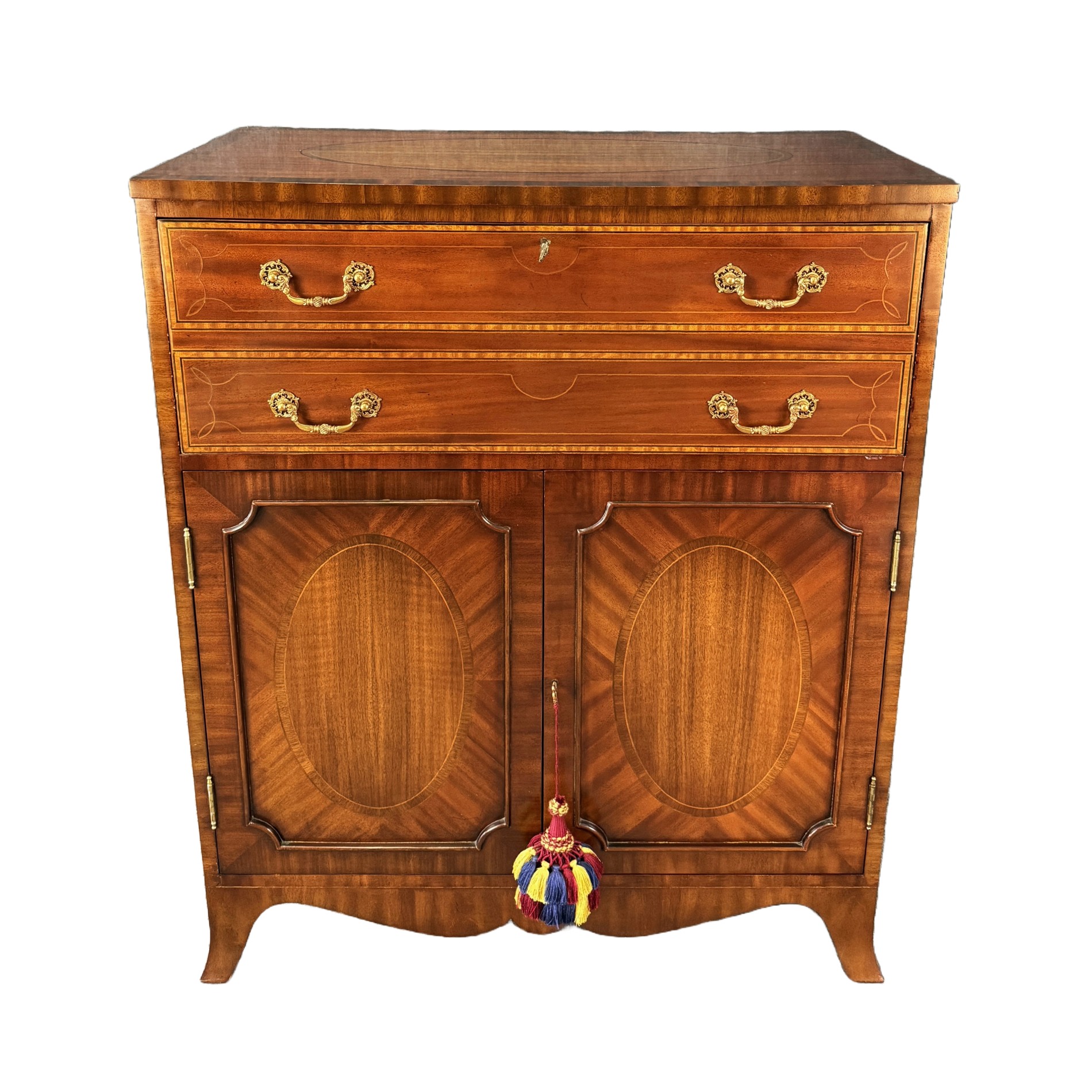 Maitland-Smith Inlaid Mahogany Secretary Desk Maitland-Smith Inlaid Mahogany Secretary Desk