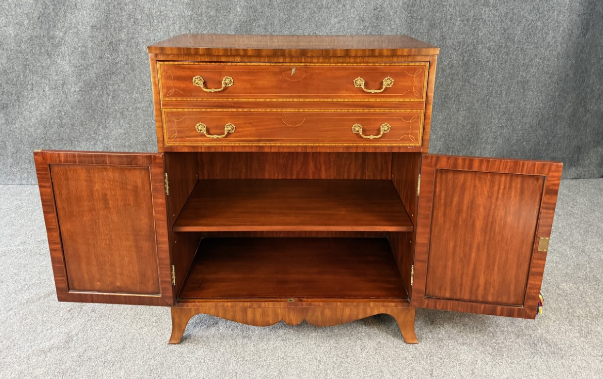 Maitland-Smith Inlaid Mahogany Secretary Desk Maitland-Smith Inlaid Mahogany Secretary Desk