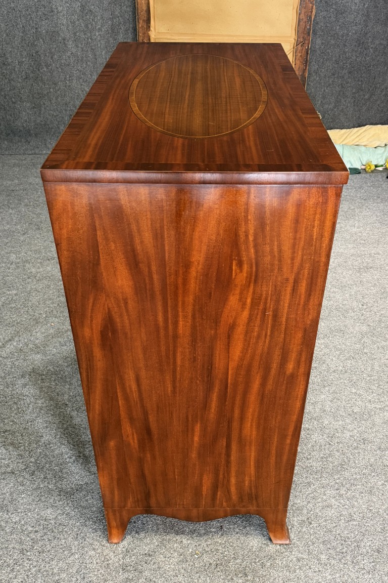 Maitland-Smith Inlaid Mahogany Secretary Desk Maitland-Smith Inlaid Mahogany Secretary Desk