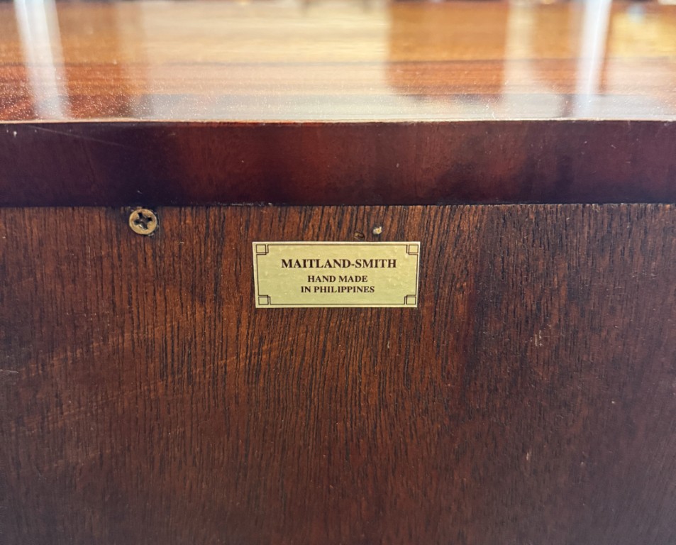 Maitland-Smith Inlaid Mahogany Secretary Desk Maitland-Smith Inlaid Mahogany Secretary Desk