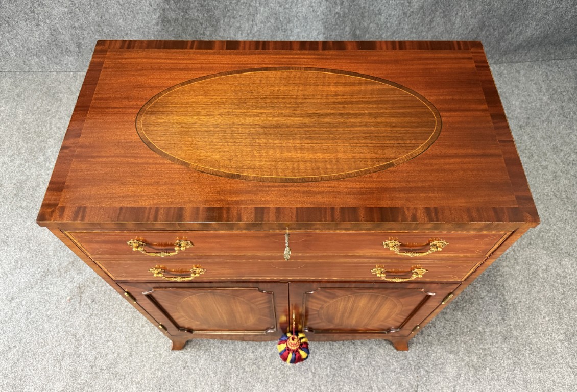 Maitland-Smith Inlaid Mahogany Secretary Desk Maitland-Smith Inlaid Mahogany Secretary Desk