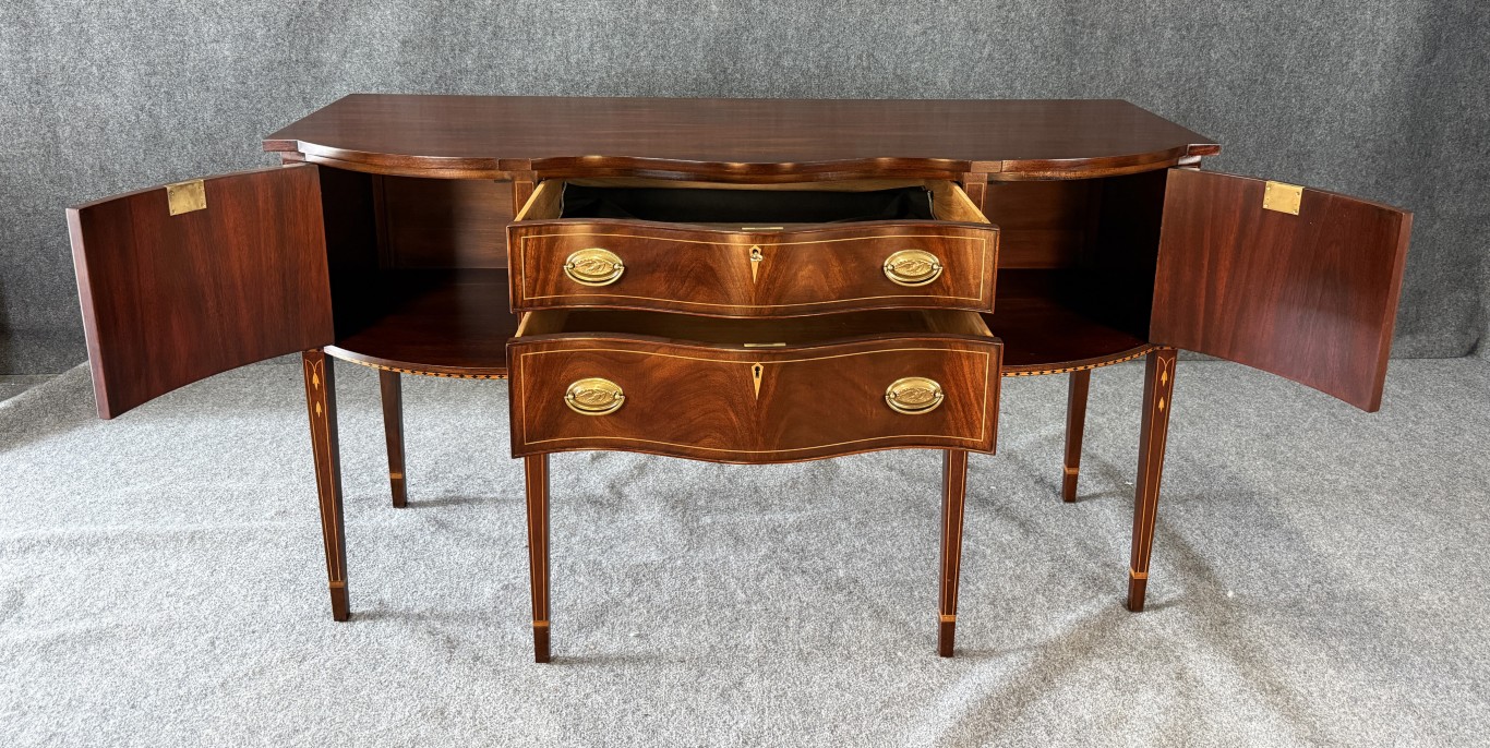 c2000 Henkel Harris Mahogany Inlaid Sideboard No. 2367 c2000 Henkel Harris Mahogany Inlaid Sideboard No. 2367