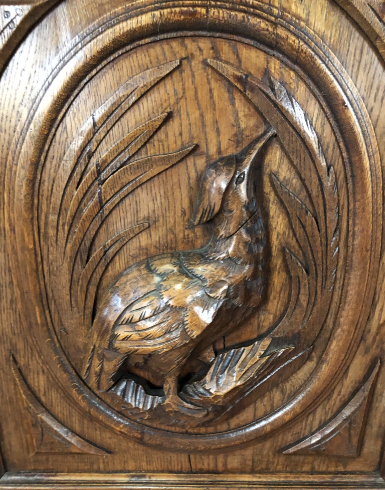 CA766 (19th Century Carved Oak Court Cupboard with Animal Motifs 19th Century Carved Oak Court Cupboard with Animal Motifs