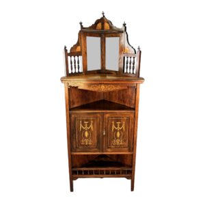 19th Century Inlaid Rosewood Corner Etagere