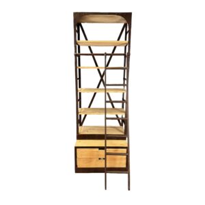 Restoration Hardware Dutch Shipyard Tower Shelving with Ladder (Two Available)