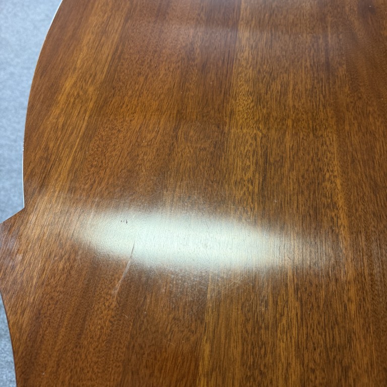 Henkel Harris Flamed Mahogany Sideboard with Brass Gallery No. 2356 Henkel Harris Flamed Mahogany Sideboard with Brass Gallery No. 2356