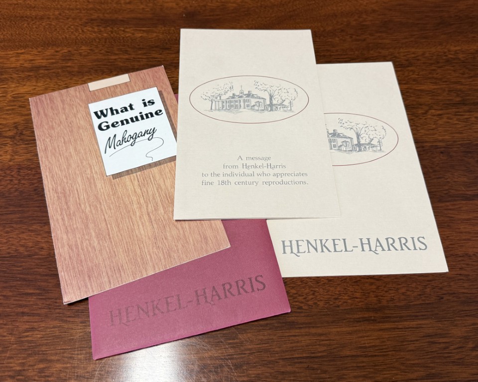 Henkel Harris Flamed Mahogany Sideboard with Brass Gallery No. 2356 Henkel Harris Flamed Mahogany Sideboard with Brass Gallery No. 2356