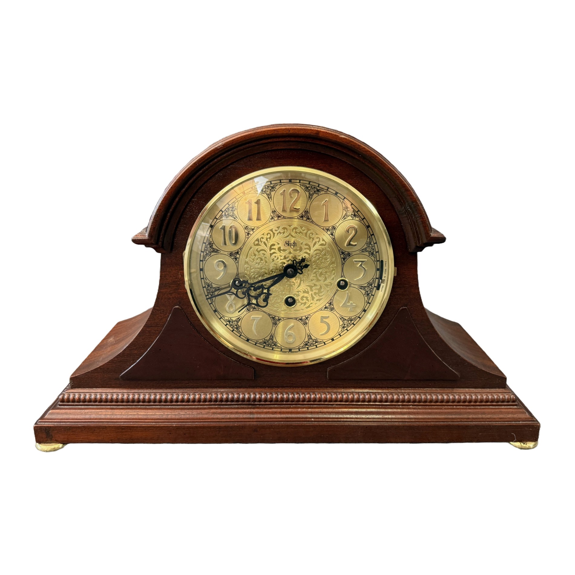 Vintage Sligh Solid Mahogany Mantel Clock Vintage Sligh Solid Mahogany Mantel Clock