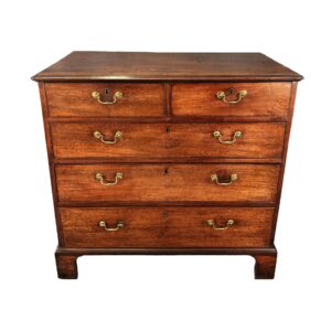18th Century Solid Mahogany 5 Drawer Chest