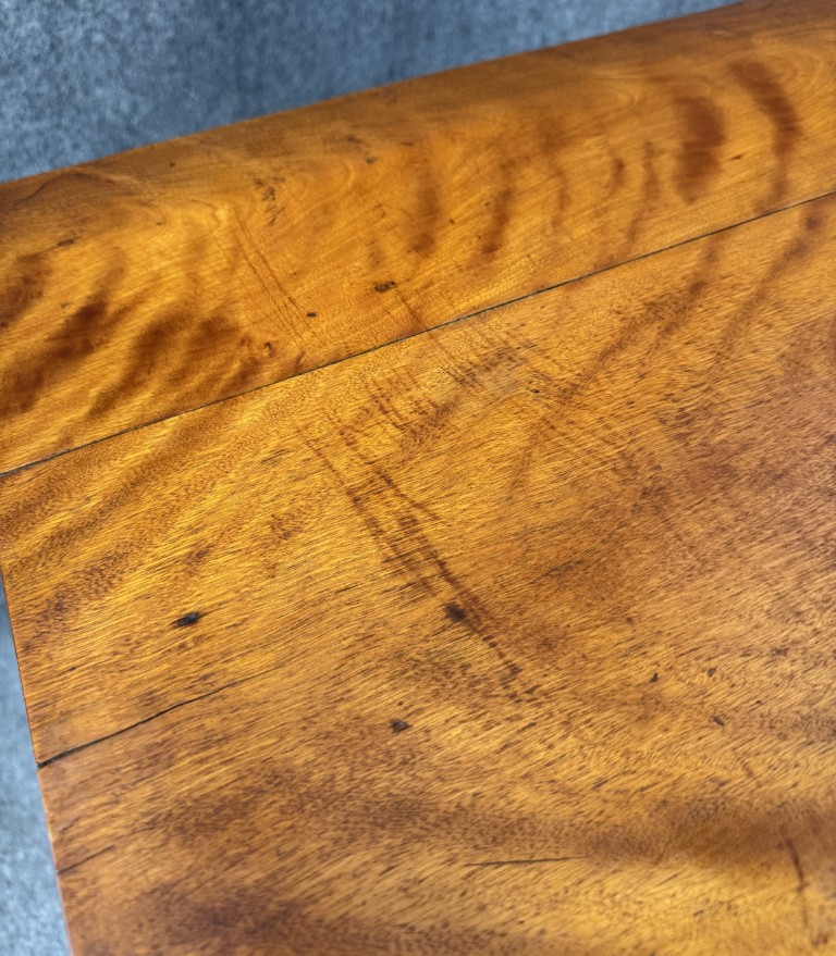 19th Century Four-Drawer Chest of Drawers with Figured Grain 19th Century Four-Drawer Chest of Drawers with Figured Grain