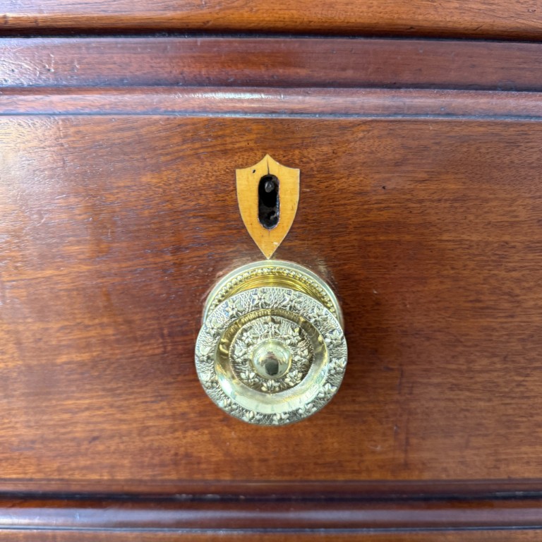 19th Century Inlaid Mahogany Chest of Drawers with Claw Feet 19th Century Inlaid Mahogany Chest of Drawers with Claw Feet