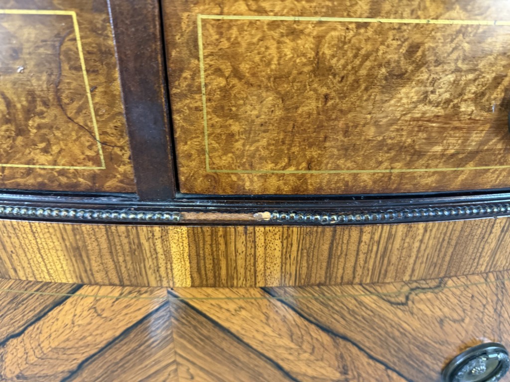 Robert W. Irwin Co. Banded Walnut Four-Drawer Chest Robert W. Irwin Co. Banded Walnut Four-Drawer Chest