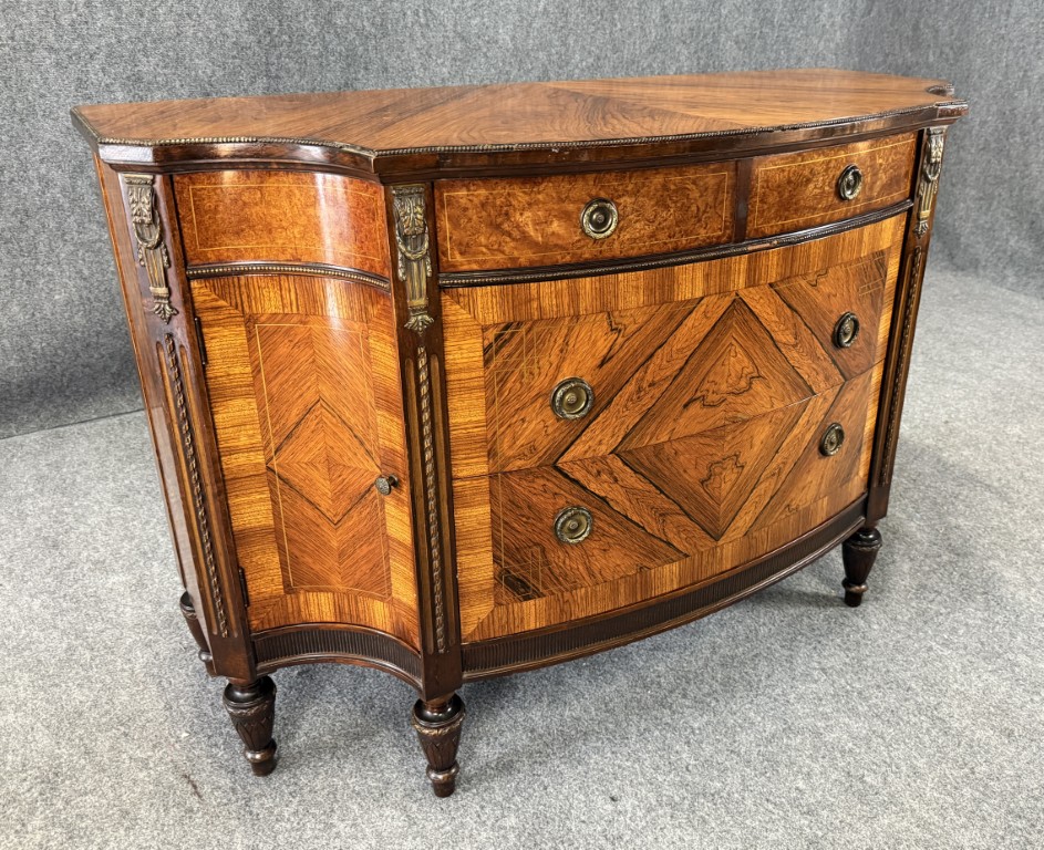 Robert W. Irwin Co. Banded Walnut Four-Drawer Chest Robert W. Irwin Co. Banded Walnut Four-Drawer Chest