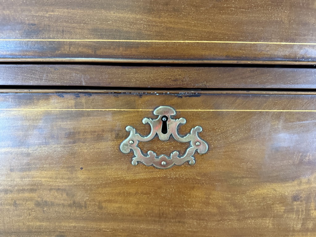 18th Century Inlaid Mahogany Chippendale Chest on Chest 18th Century Inlaid Mahogany Chippendale Chest on Chest