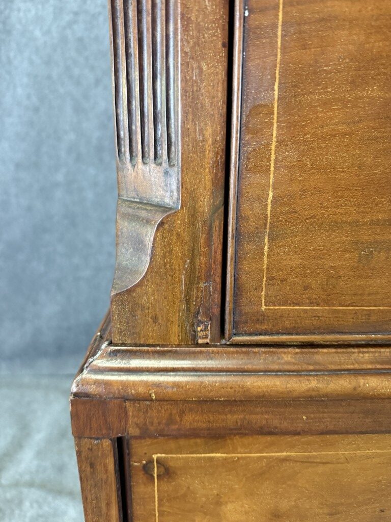 18th Century Inlaid Mahogany Chippendale Chest on Chest 18th Century Inlaid Mahogany Chippendale Chest on Chest