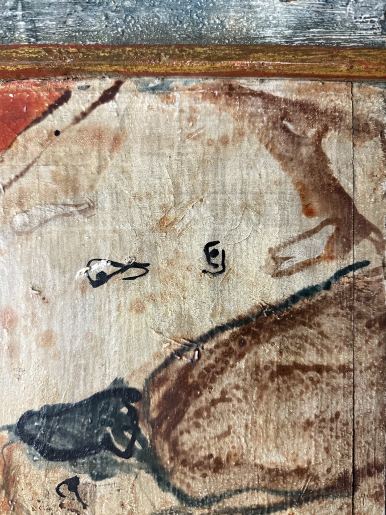 18th Century Hand-Painted Faux-Marble Pine Armoire 18th Century Hand-Painted Faux-Marble Pine Armoire