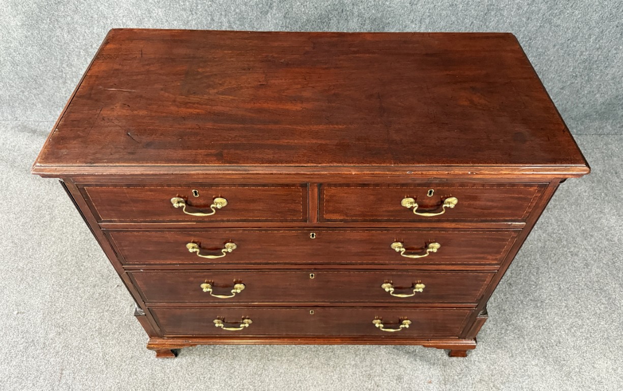 18th Century Solid Mahogany 5-Drawer Chest 18th Century Solid Mahogany 5-Drawer Chest