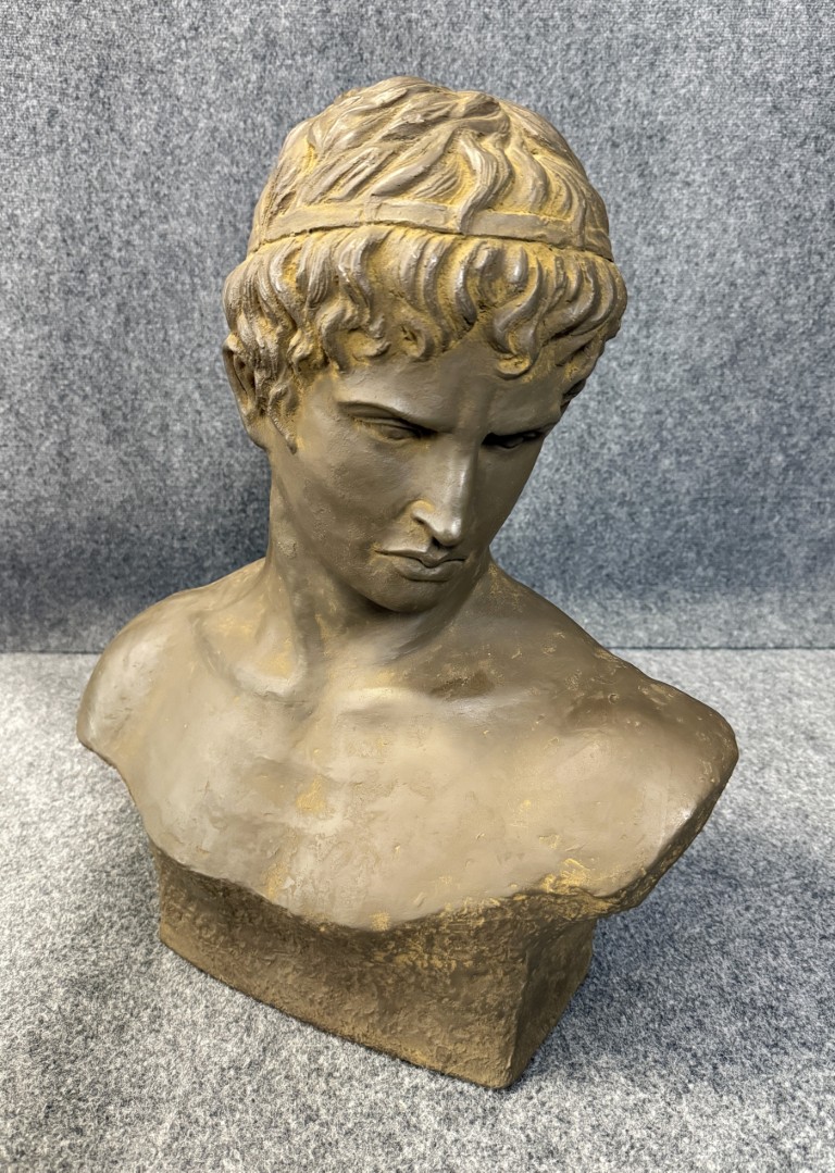 Classical Resin Bust with Aged Finish Classical Resin Bust with Aged Finish