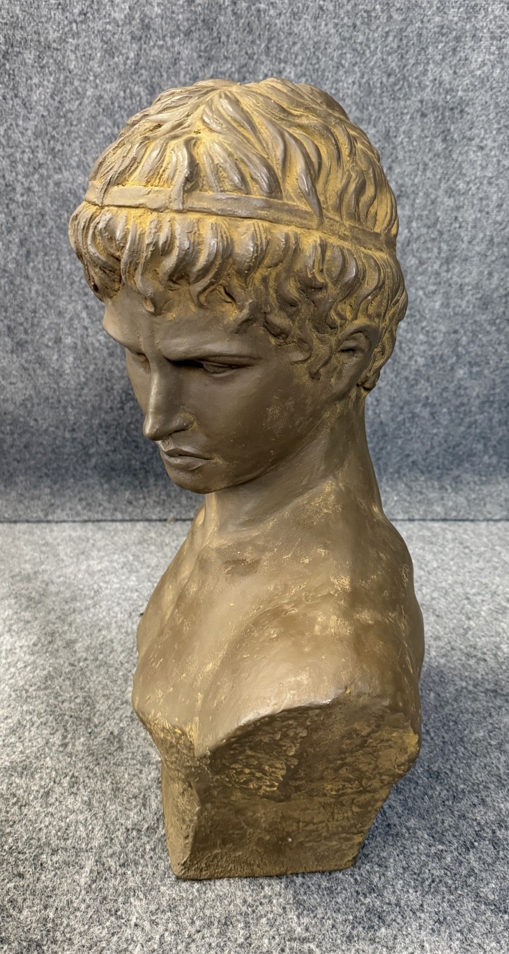 Classical Resin Bust with Aged Finish Classical Resin Bust with Aged Finish