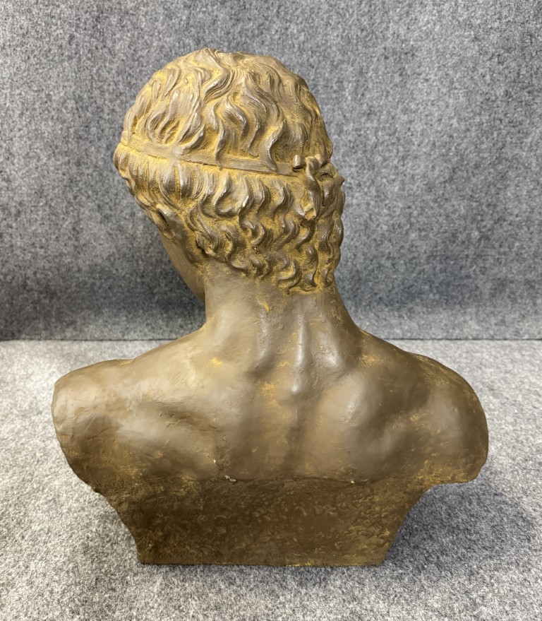 Classical Resin Bust with Aged Finish Classical Resin Bust with Aged Finish