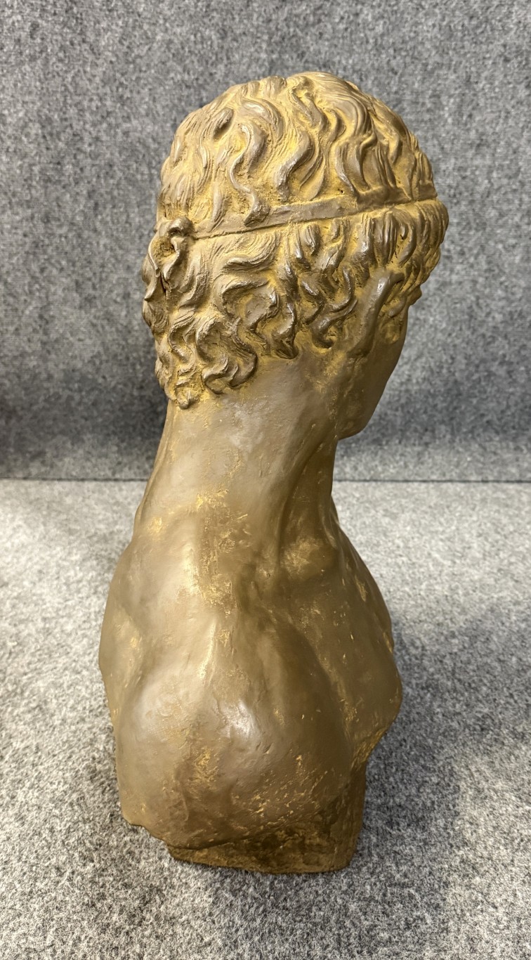 Classical Resin Bust with Aged Finish Classical Resin Bust with Aged Finish