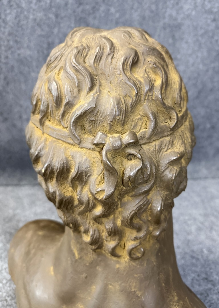 Classical Resin Bust with Aged Finish Classical Resin Bust with Aged Finish