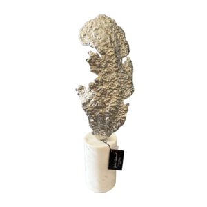 25" John-Richard Textured Nickel Sculpture with Marble Base