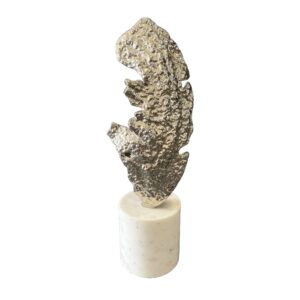 18.5" John-Richard Textured Nickel Sculpture with Marble Base
