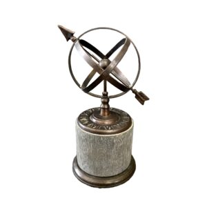 Wildwood Bronze Armillary with Wooden Base