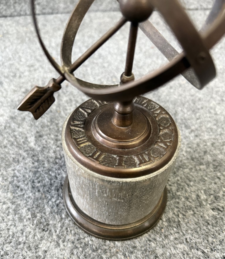 Wildwood Bronze Armillary with Wooden Base Wildwood Bronze Armillary with Wooden Base