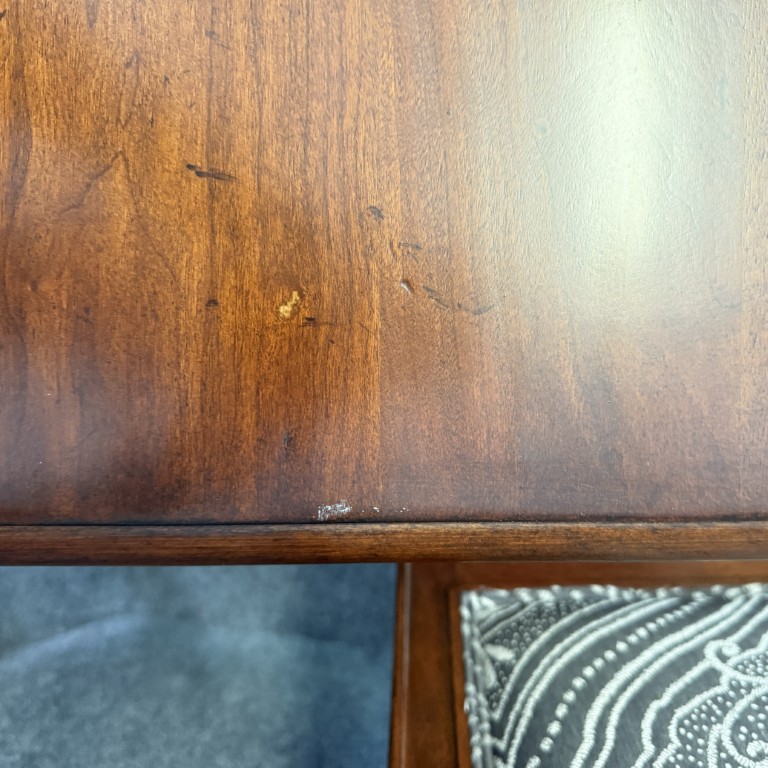 Ethan Allen 9 Piece Cherry Dining Set with Pedestal Table and Upholstered Chairs Ethan Allen 9 Piece Cherry Dining Set with Pedestal Table and Upholstered Chairs