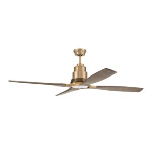 New-in-Box Lights Unlimited Ricasso 60” 4 Blade Fan in Satin Brass