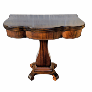 African Ribbon Striped Mahogany Game Table