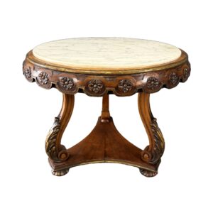 J.N. Slack & Co. Carved Marble Top Table