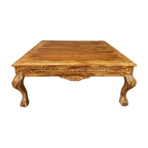 Large Distressed Finish Square Cocktail Table