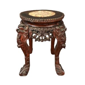 Asian Marble Top Plant Stand
