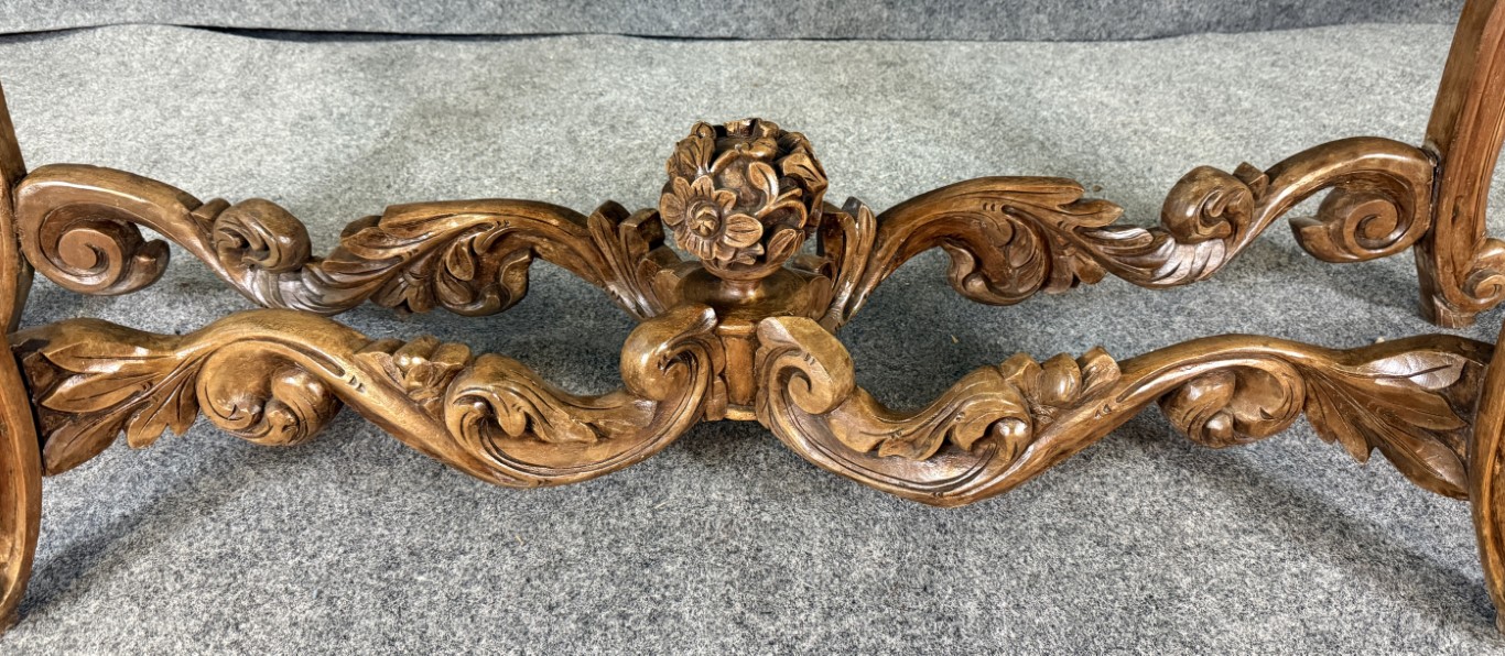19th Century Carved Rococo Marble Top Console Table 19th Century Carved Rococo Marble Top Console Table
