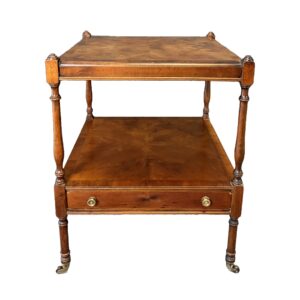 Vintage Hekman Banded 2-Tier Side Table