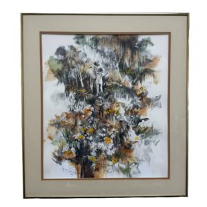 Colorful Signed Limited Edition Lithograph titled Fannies In The Field by Jonas Gerard